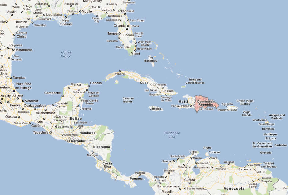 karte von dominikanische republik karibik